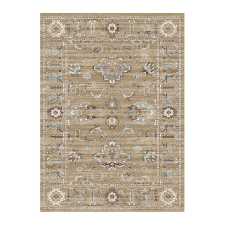 AURIC 3562-0011-BEIGE Colosseo Area Rug, Beige - 5 ft. 3 in. x 7 ft. 3 in. AU1617886